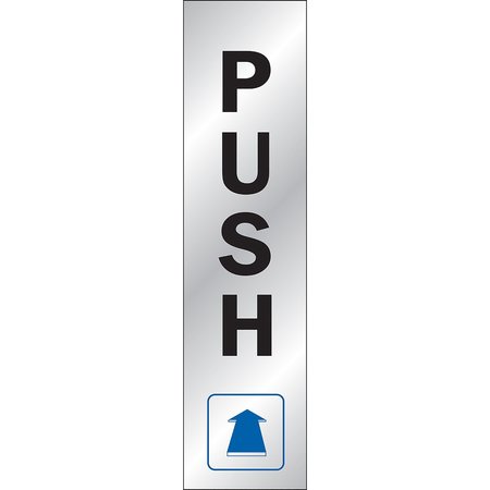 HY-KO Push Sign 2" x 8", 10PK B00035